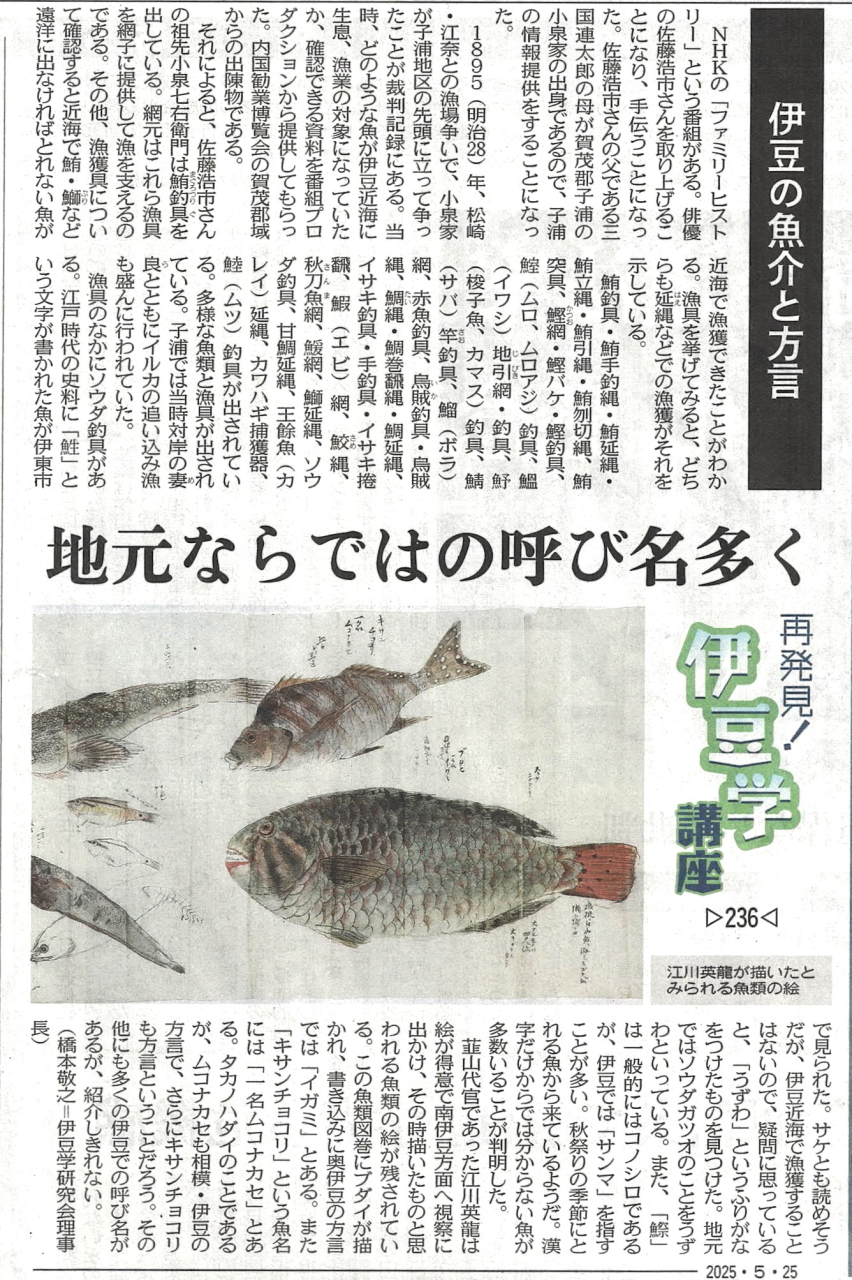 '25.05.25伊豆学講座236伊豆近海の魚類